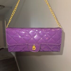 Purple Quilted Wallet NWOT